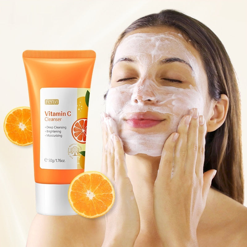 Vitamin C Facial Cleanser - 50g | Pore Cleansing and Moisturizing Facial Cleanser