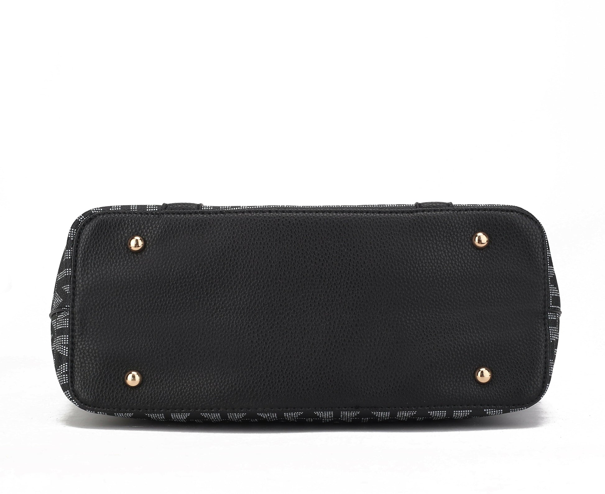 Vegan Leather Women'S Tote Bag, Small Tote Handbag, Pouch Purse & Wristlet Wallet Bag 4 Pcs Set by Mia K - Chocolate - Comfortably chic