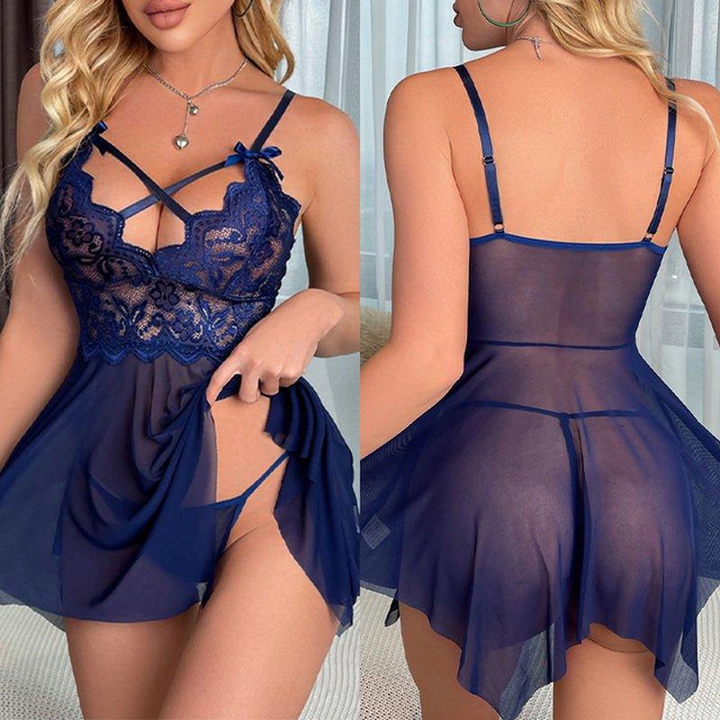 New in Ladies Sexy Lingerie Sleepwear Women Lace Sexiest Nightie Gown Babydoll Dress Mesh Woman Lingerie Set Erotic Clothing - Comfortably chic